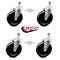Service Caster 6 Inch Phenolic Wheel Swivel 1/2 Inch Threaded Stem Caster Set SCC-TS20S615-PHR-121315-4 - alternate 2